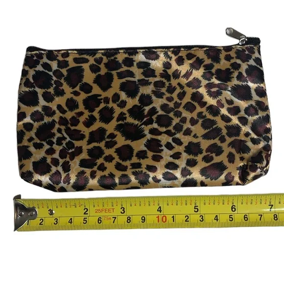 Leopard Print Small Makeup / Cosmetics Bag / Clutch, New Without Tags - Picture 6 of 8